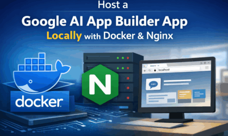Local hosting of a Google AI App Builder frontend using Docker and Nginx