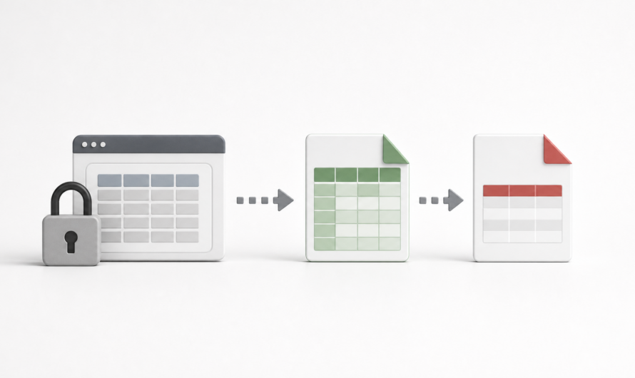 How to Extract a Web Table Behind Login to Excel or PDF Safely
